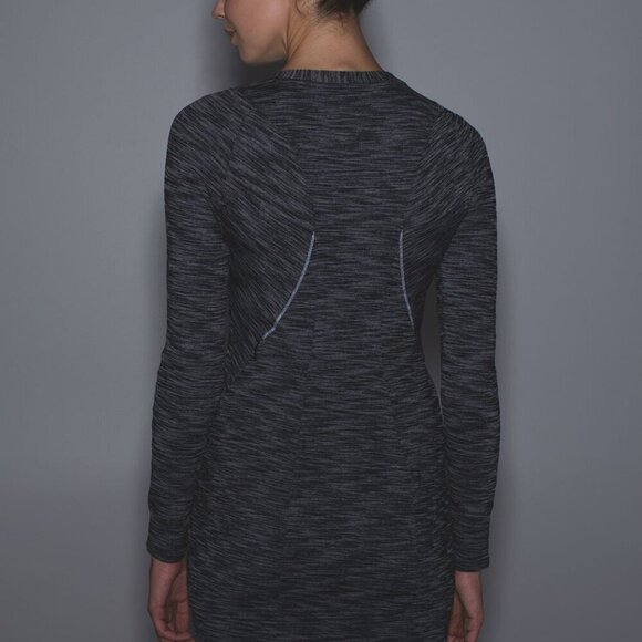 Lululemon &go Where-To Dress Long Sleeve Heathered Black size 4 - Picture 7 of 15